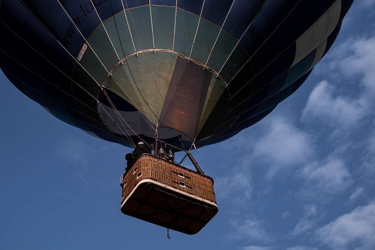 Colorful hot air balloons in the sky